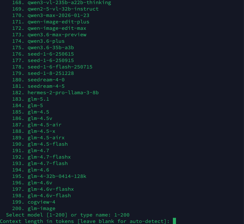 Context Length Configuration